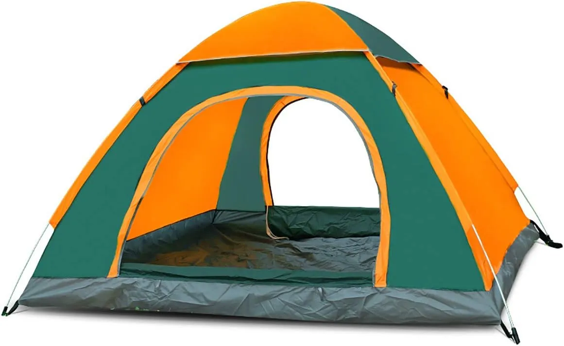 1-2 2-3 3-4 Person Camping Tent, Insect Screens for Ventilation and Ventilation Tent, Tent for Picnic/Hiking/Fishing/Outdoor,Green Door,3 to 4