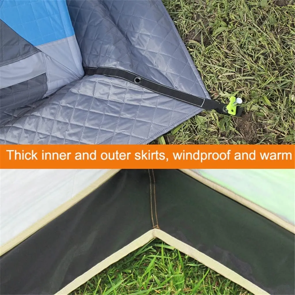 1-4 Winter Fishing Tent Winter Ice Fishing Tent Camping Tent Windproof and Rainproof Outdoor Winter Fishing Warm Tent (Color : D, Size : 220 * 220 * 2