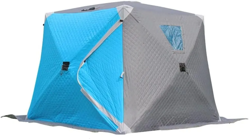 1-4 Winter Fishing Tent Winter Ice Fishing Tent Camping Tent Windproof and Rainproof Outdoor Winter Fishing Warm Tent (D 200 * 200 * 160cm)
