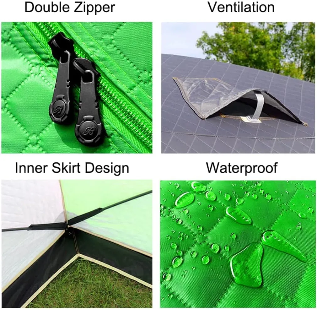 1-4 Winter Fishing Tent Winter Ice Fishing Tent Camping Tent Windproof and Rainproof Outdoor Winter Fishing Warm Tent