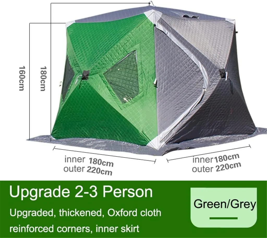 1-4 Winter Fishing Tent Winter Ice Fishing Tent Camping Tent Windproof and Rainproof Outdoor Winter Fishing Warm Tent