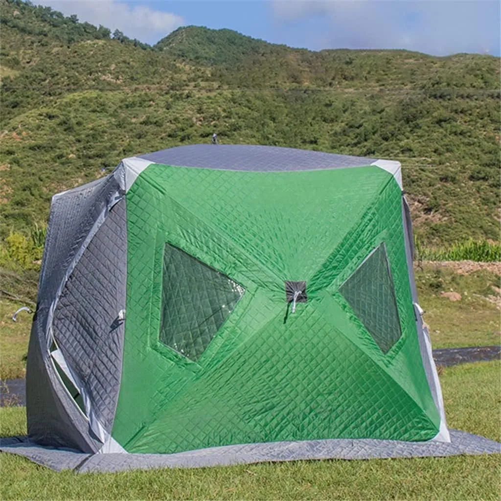 1-4 Winter Fishing Tent Winter Ice Fishing Tent Camping Tent Windproof and Rainproof Outdoor Winter Fishing Warm Tent