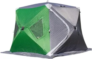 1-4 Winter Fishing Tent Winter Ice Fishing Tent Camping Tent Windproof and Rainproof Outdoor Winter Fishing Warm Tent