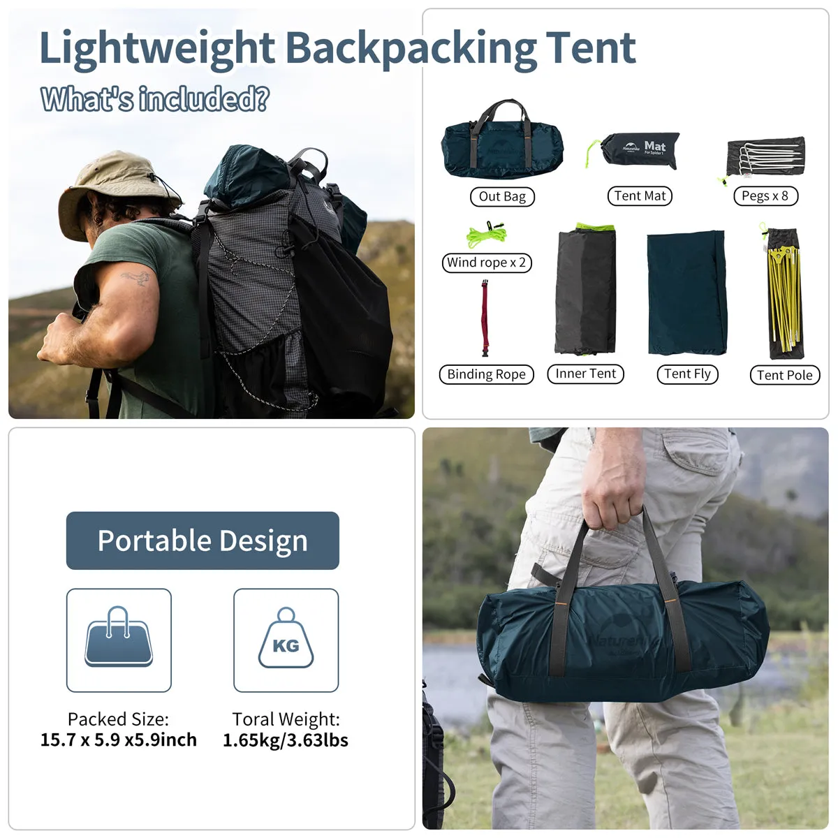 1 Person  Cycling  Backpack Tent