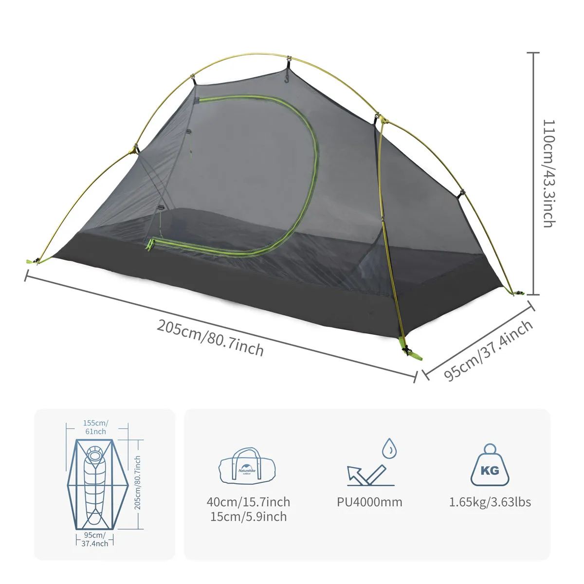 1 Person  Cycling  Backpack Tent