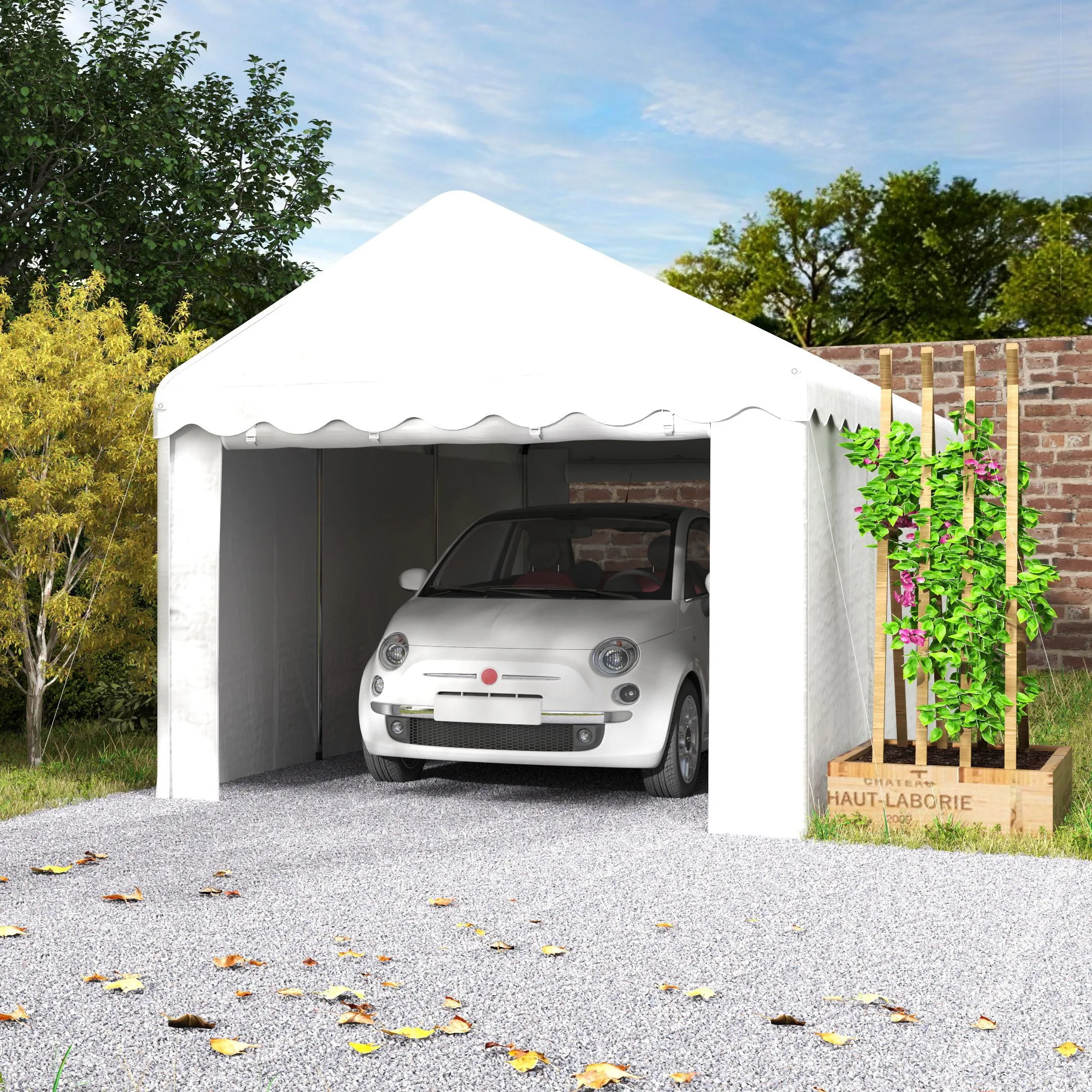 10' x 20' Portable Garage with Heavy Duty Removable Sidewalls