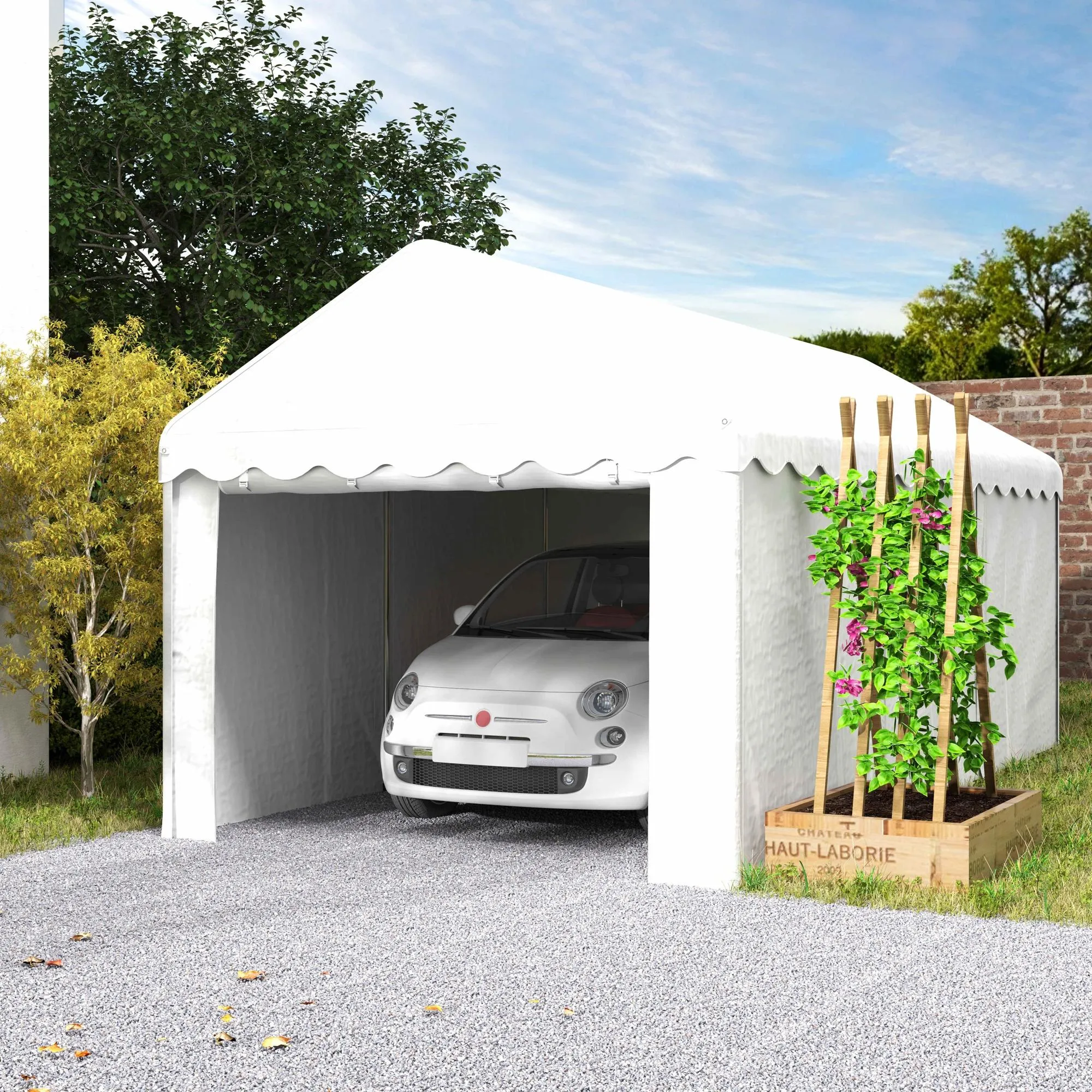 10' x 20' Portable Garage with Heavy Duty Removable Sidewalls