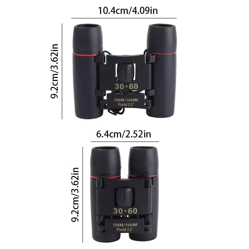 1000m 30x60 Compact Zoom Binoculars Long Range Folding