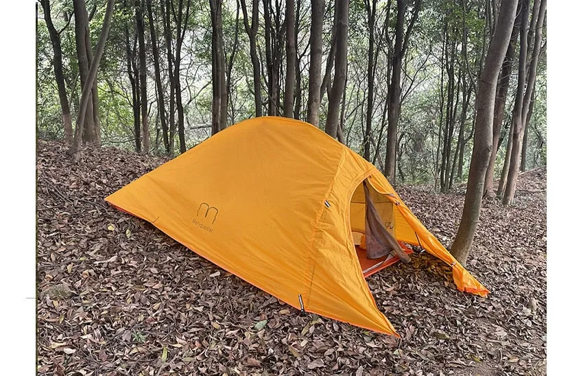 1.26KG 20D Silicone Coated Nylon And Carbon Carbon Fiber Pole Double-layer Ultralight UL 2 Persons