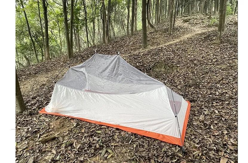1.26KG 20D Silicone Coated Nylon And Carbon Carbon Fiber Pole Double-layer Ultralight UL 2 Persons