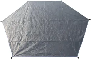 129.9 X 129.9 Octagonal Tent Footprint, Waterproof Pe Ground Mat with Tie Strings for Easy Installation, Perfect for Large Tents and Outdoor Camping