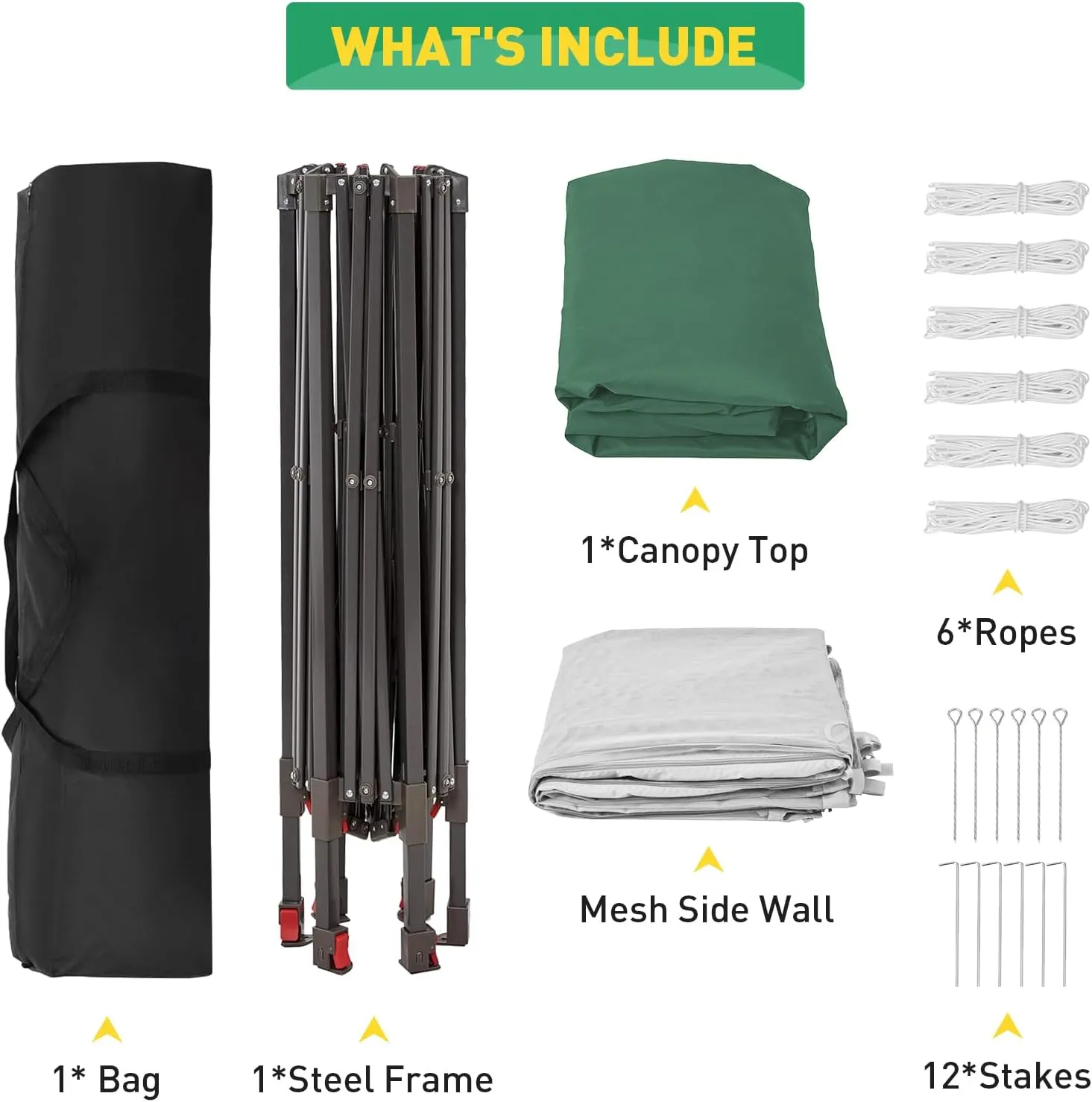 13'x13' Pop Up Gazebo Hexagonal Outdoor Canopy Tent with Mosquito Netting Dual Vent Roof Awning Waterproof, UV Resistant Height Adjustable for Backyard, Patio, Deck, Lawn Parties -Green
