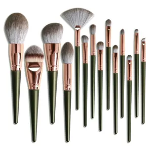 14 Brushes Set Large Loose Powder Brush Beauty Tools Grooming Eye Shadow Brush Soft Bristles