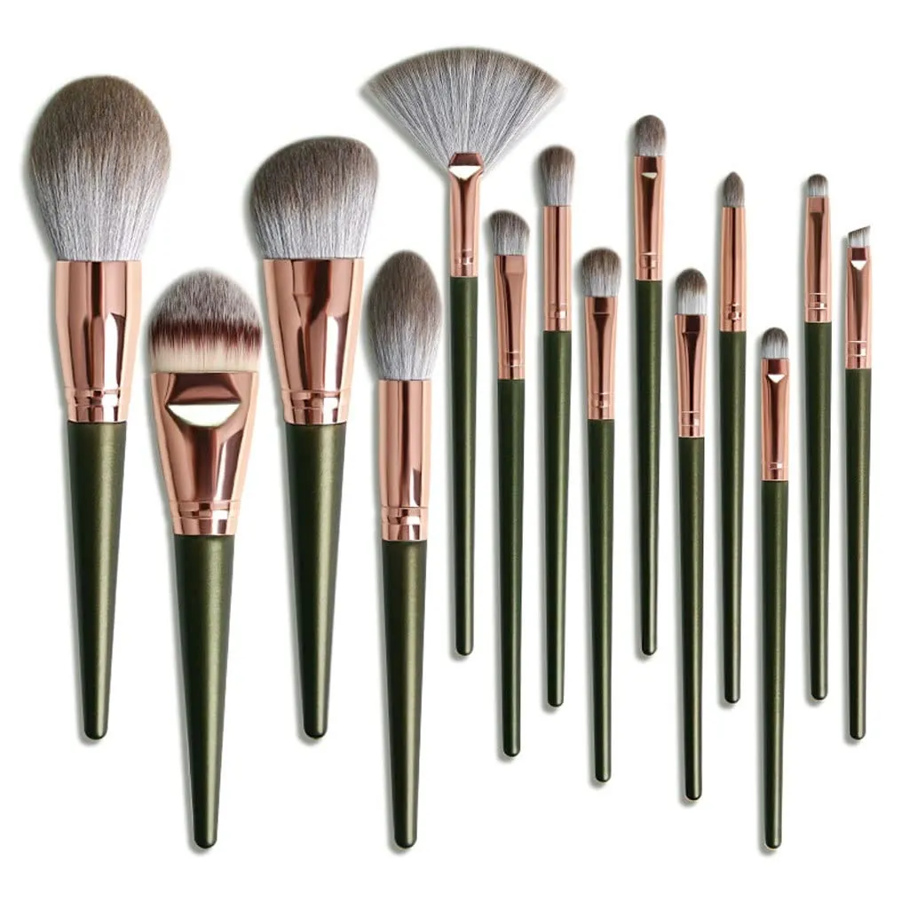 14 Brushes Set Large Loose Powder Brush Beauty Tools Grooming Eye Shadow Brush Soft Bristles