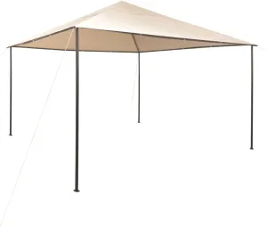 157.5"x157.5" Steel Frame Gazebo Canopy Tent with Oxford Fabric, Beige Outdoor Party Shelter for Backyard Patio Camping Gatherings