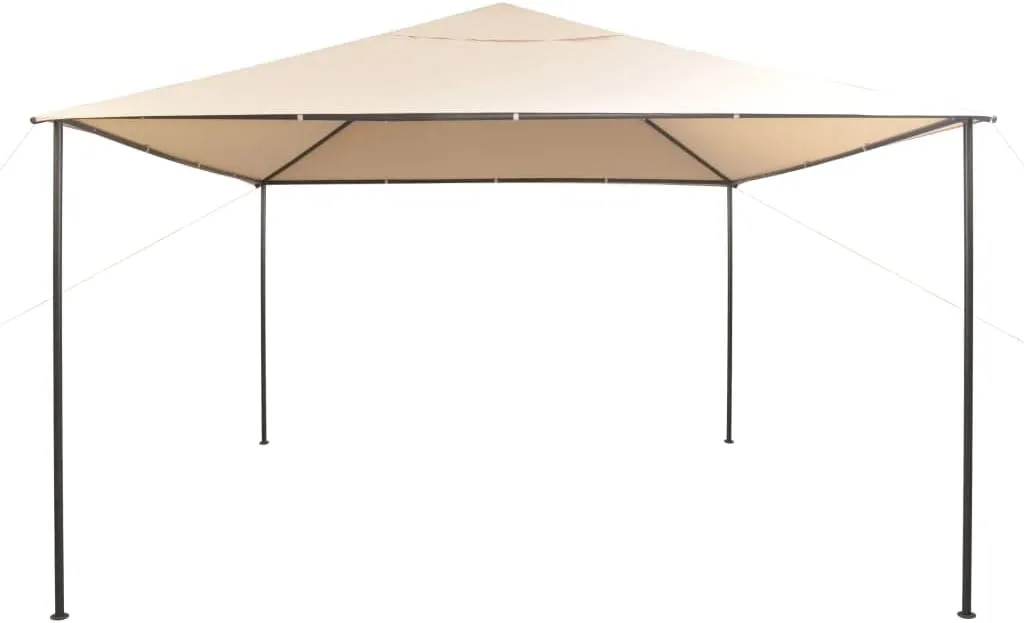157.5"x157.5" Steel Frame Gazebo Canopy Tent with Oxford Fabric, Beige Outdoor Party Shelter for Backyard Patio Camping Gatherings