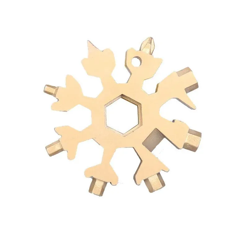 18-in-1 Snowflake Multi-Tool: Outdoor Camping Wrench, Bottle Opener, Screwdriver