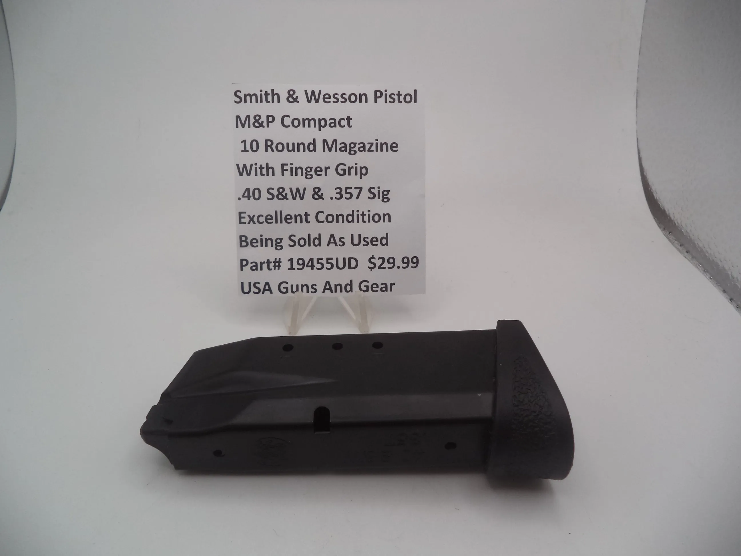 19455UD Smith & Wesson M&P .40  and .357 Sig Compact 10 Round Magazine Used