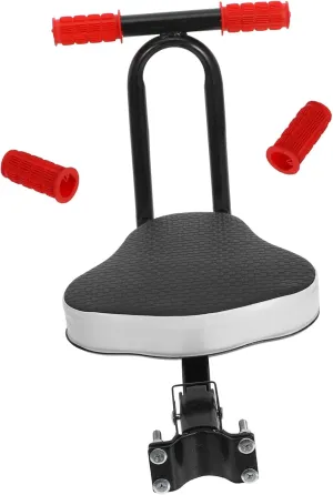 1Pc Adjustable Front Seat Chair for Bikes Electrocar Foldable Front Loading Saddle Board for Easy Installation Comfortable Widen Seating Pad Black