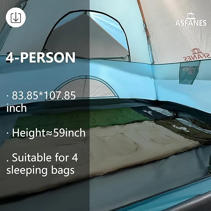 2-12 Person Tents for Camping Waterproof, Backpack Double Layer Camping Tents, Perfect Picnics, Fishing and Backyard Camping