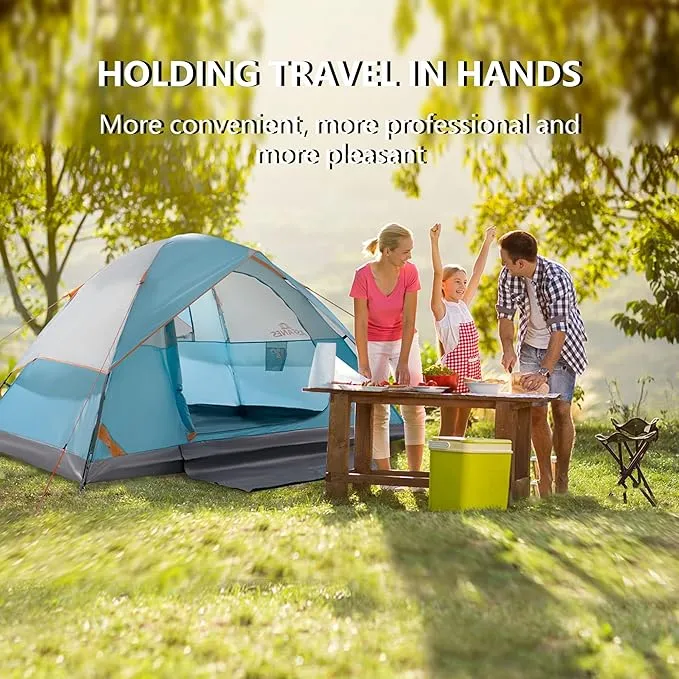 2-12 Person Tents for Camping Waterproof, Backpack Double Layer Camping Tents, Perfect Picnics, Fishing and Backyard Camping