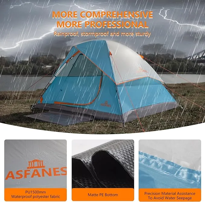 2-12 Person Tents for Camping Waterproof, Backpack Double Layer Camping Tents, Perfect Picnics, Fishing and Backyard Camping