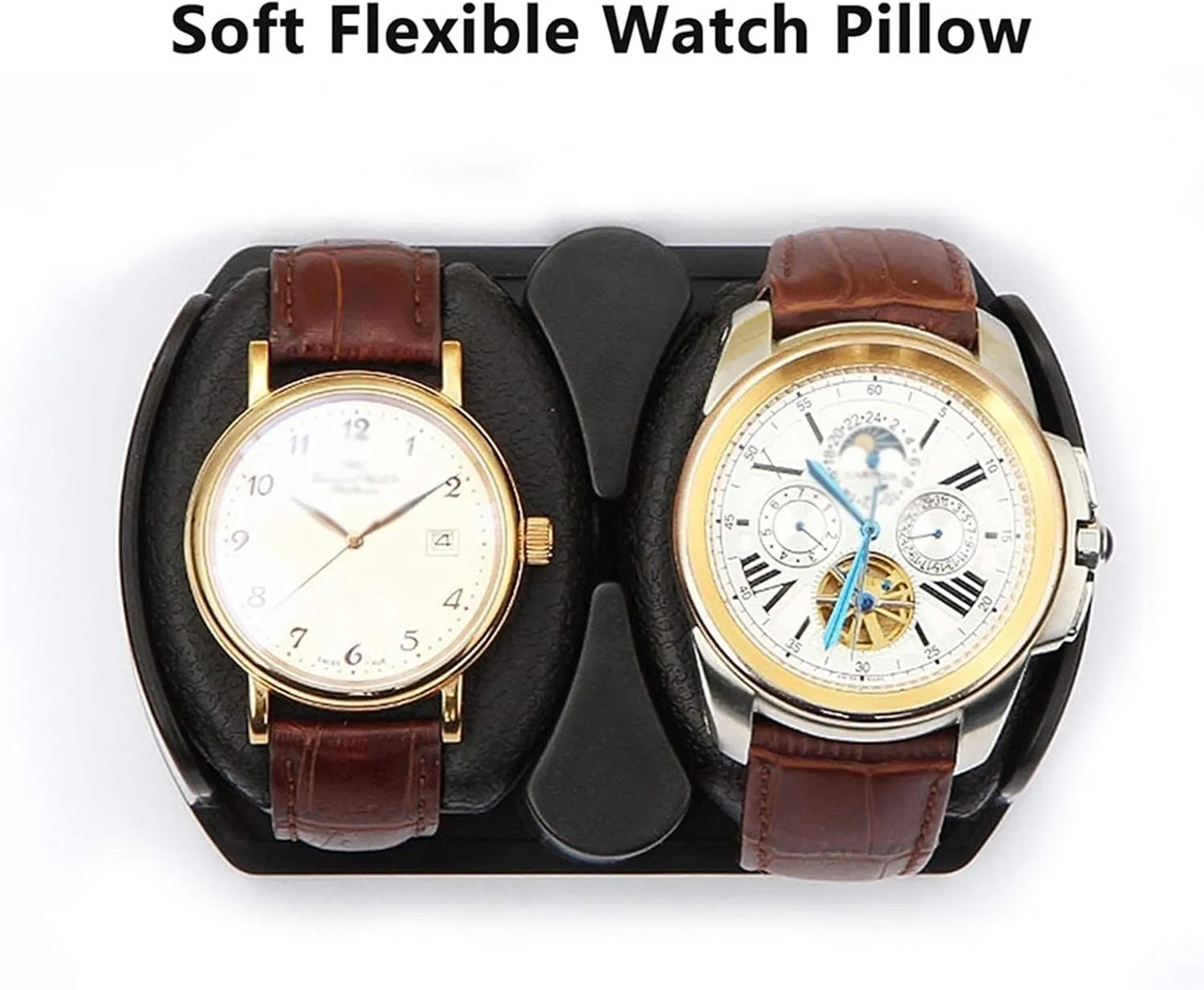 2 3 Automatic Watch Winder with LED Illumination Watch Winder Box Piano Paint Exterior Soft Flexible Watch Pillow Dual Power Supply Watch Winder Display Watch Box Watch Storage Gift