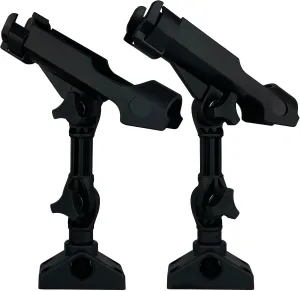 2 Pack Baitcaster/Spinning Rod Holder with Side Deck Mount (Extender Holder   Mount)