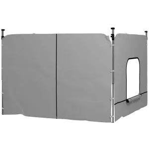 2-Pack Sidewalls with Zipper and Mesh Window for 10' x 10' Canopy, Light Grey