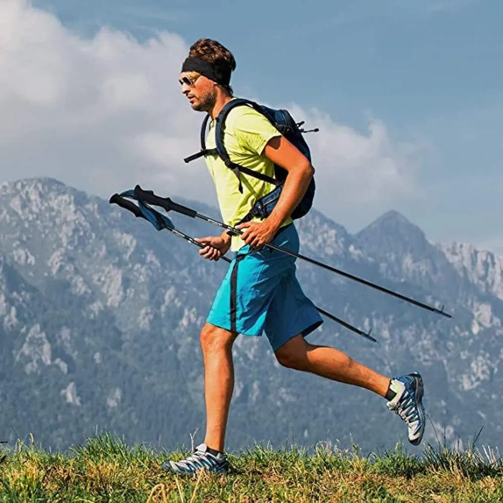2-Pack Ultralight Carbon Fiber Collapsible Trekking Poles – Adjustable Quick Lock Hiking & Walking Sticks for Men & Women
