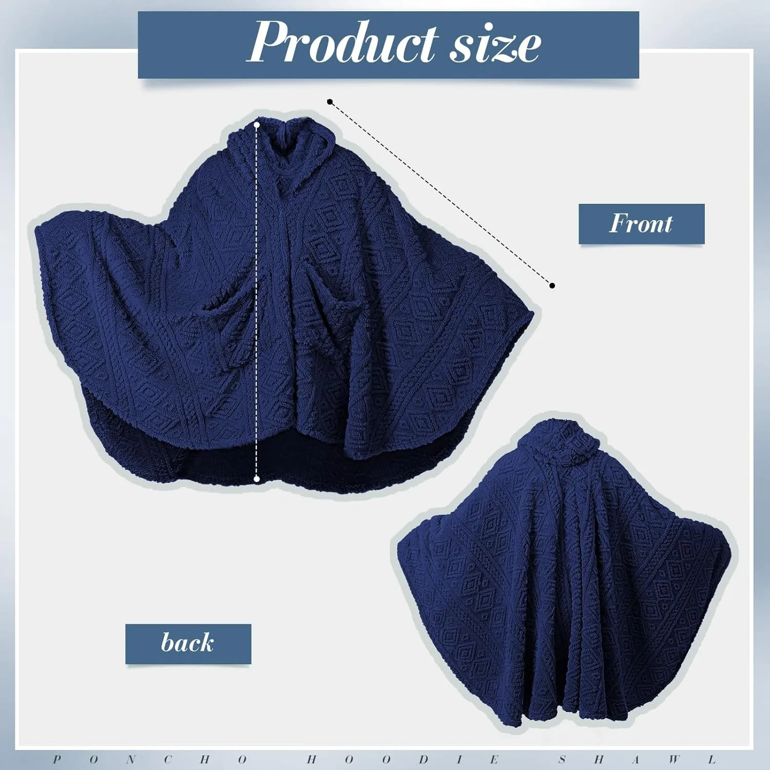 2 Pcs Wearable Blankets Sherpa for Women Birthday Gifts Mother's Day Gifts for Mom Shawl Cozy TV Throw Hooded Adults
