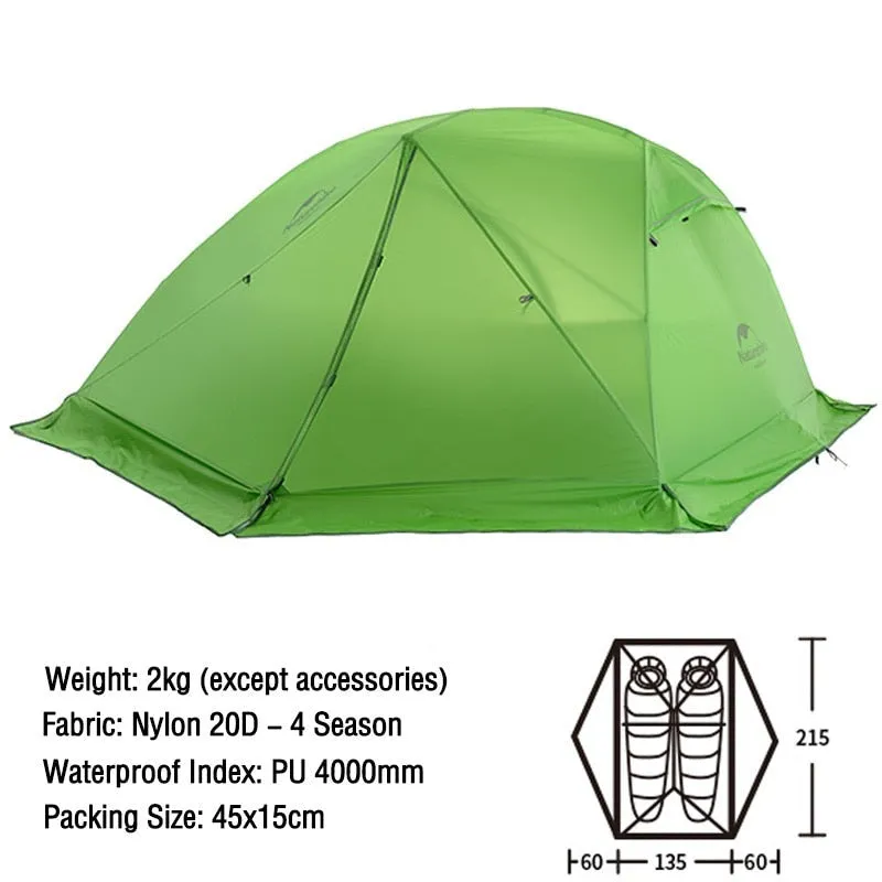 2 Person Ultralight Waterproof Camping Tent