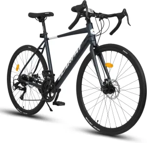 20 Inch 700C Road Bike, 16-Speed Outdoor Bike Disc Brakes, Light Weight Aluminum Frame,Racing Bike City Commuting Road Bicycle L Size for Men Women