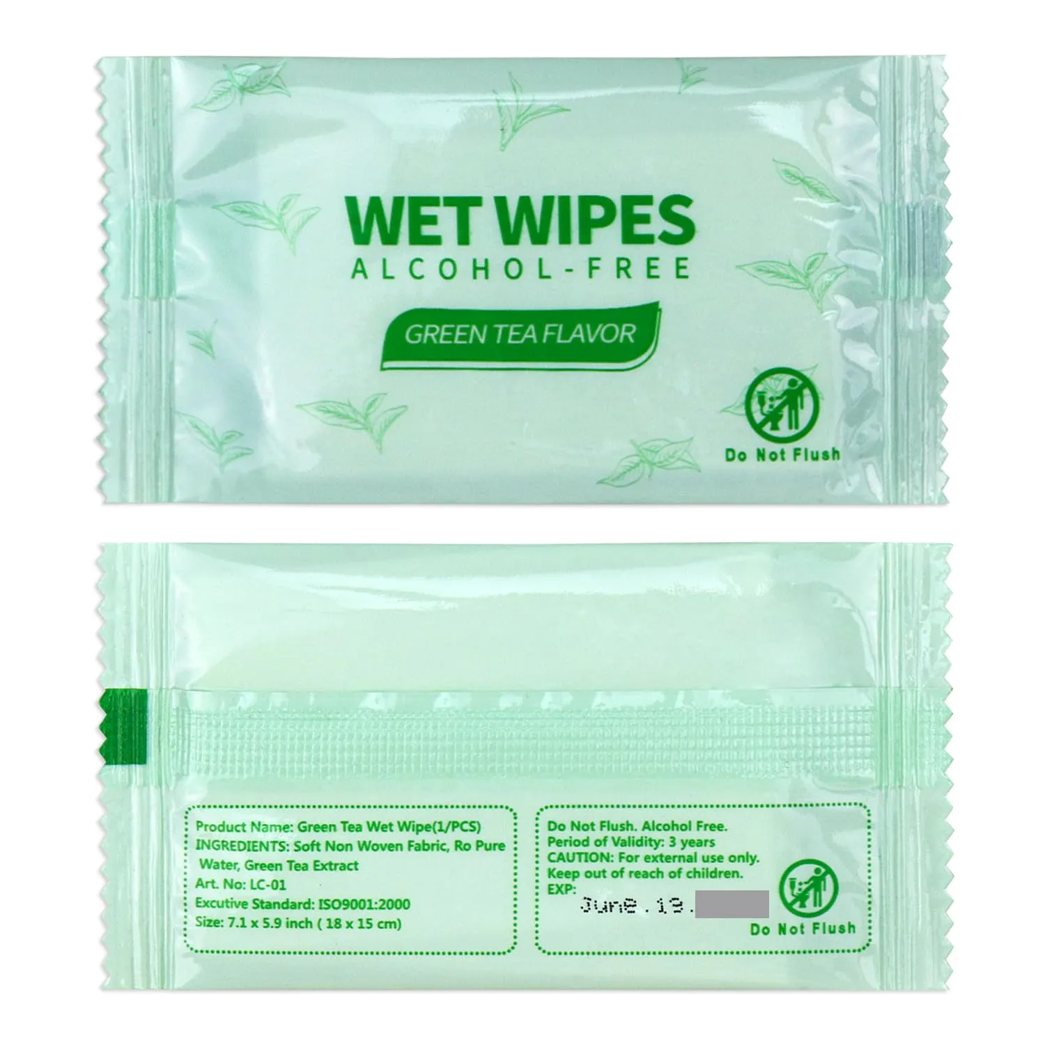 200 pcs Tea Wet Wipes Individually Wrapped, Disposable Skin Cleansing Wipes, Individual Wrapped, Safe, Convenient, Lightweight, Aloe Vera for Butt, Hands, Face Cleaning, Ideal for Daily Use
