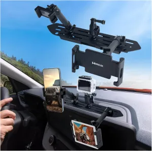 2018-2023 Wrangler JL 3-in-1 Dash Phone Mount Phone Holder for 2018-2023 J eep Wrangler JL (NOT 4xe) 2020-2023 Gladiator Metal Dash Platform Go P ro Phone Ipad Mount