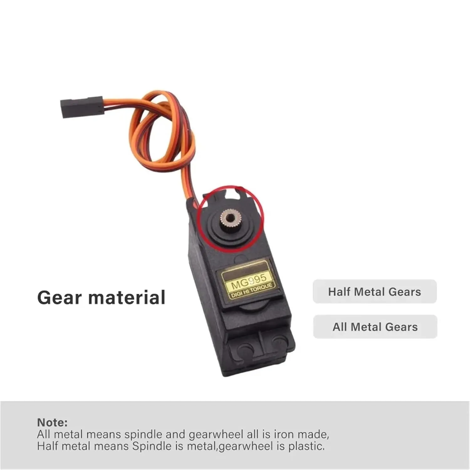 2/4pcs 180 360 MG995 Arduino Metal Gear Servo Motor Servomotor Torque DIY RC Car Robot Helicopter Model Remote Control Aircraft(Half Metal - 360,4PCS)
