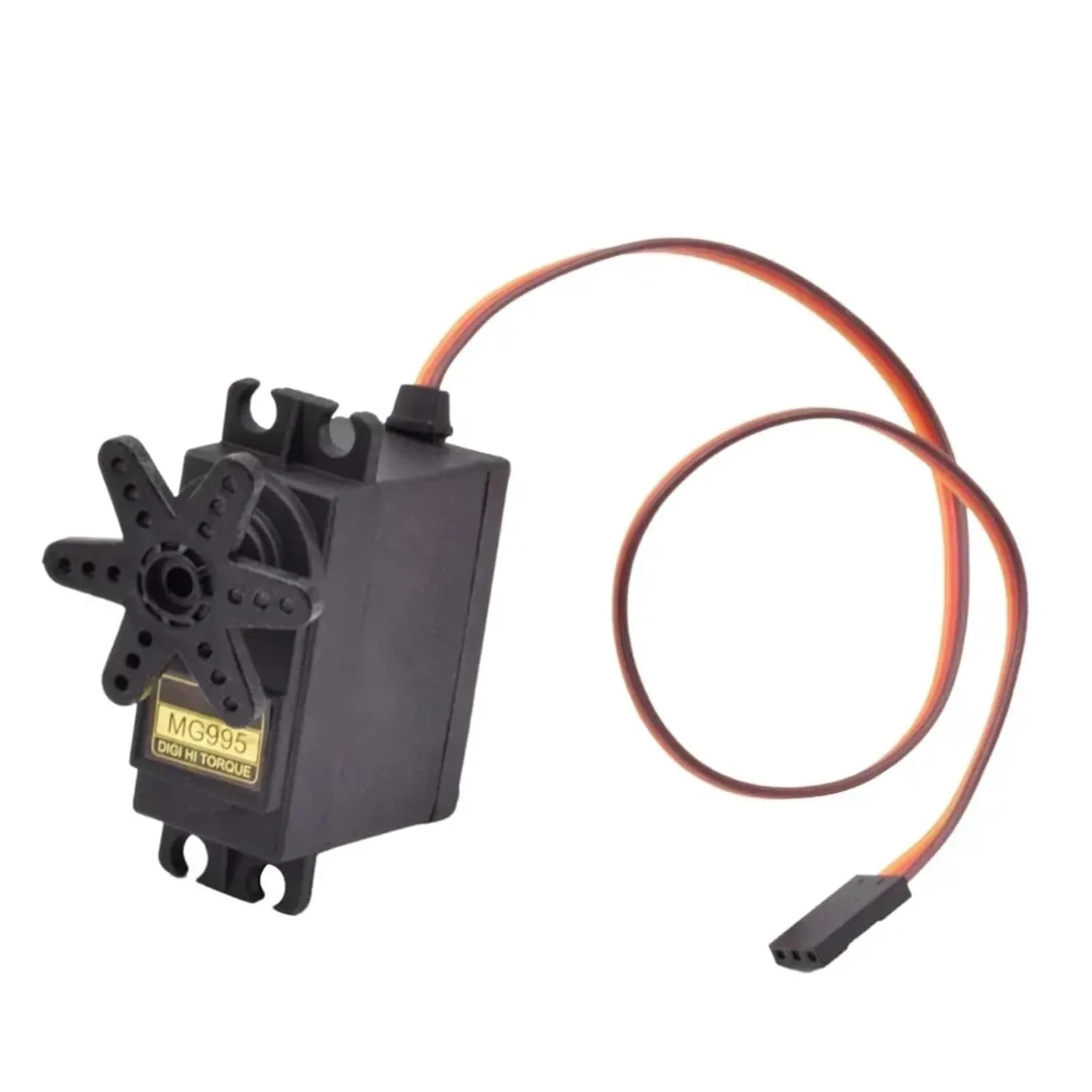 2/4pcs 180 360 MG995 Arduino Metal Gear Servo Motor Servomotor Torque DIY RC Car Robot Helicopter Model Remote Control Aircraft(Half Metal - 360,4PCS)