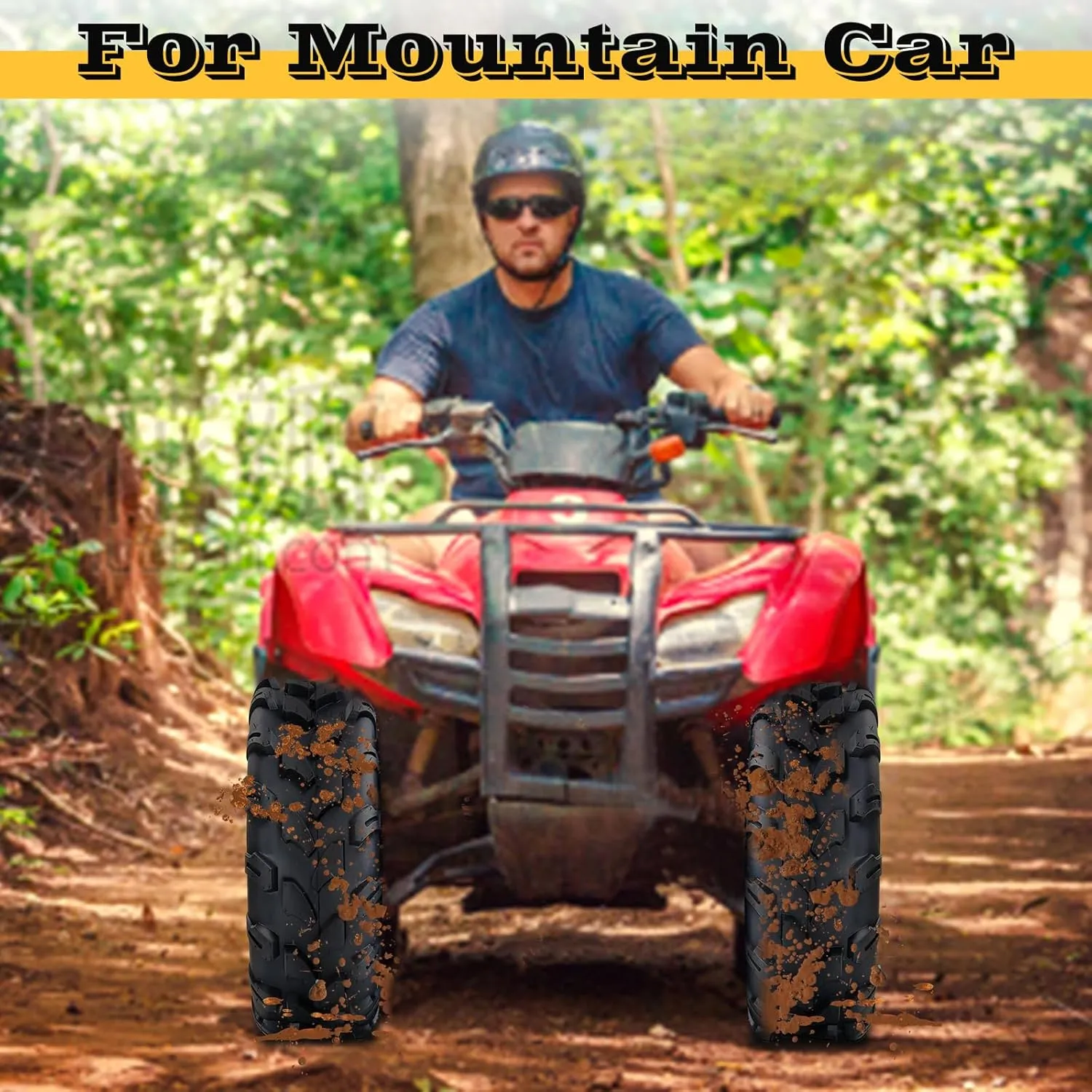 24x8-14 ATV Tires (Pack of 2, Tubeless) - 4-Ply Durable AII-Surface Tire for Sport ATV/UTV & Go Karts, Superior Traction, Smooth Ride, Ideal for Off-Road, Trail, Rock & Desert Adventures