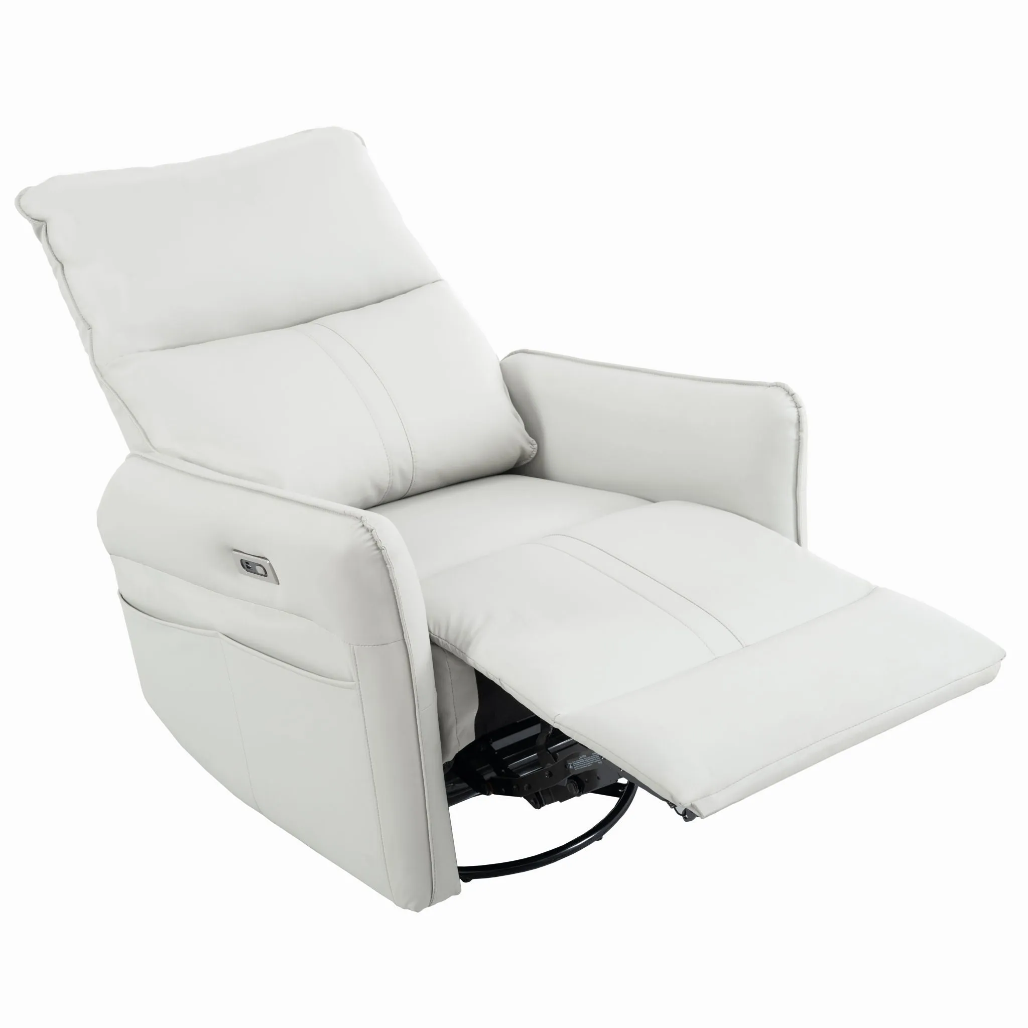 29.92" 270 Power Swivel Rocker Recliner Chair, Electric Glider Reclining Sofa With USB Ports, Power Swivel Glider, Rocking Chair Nursery Recliners For Living Room Bedroom