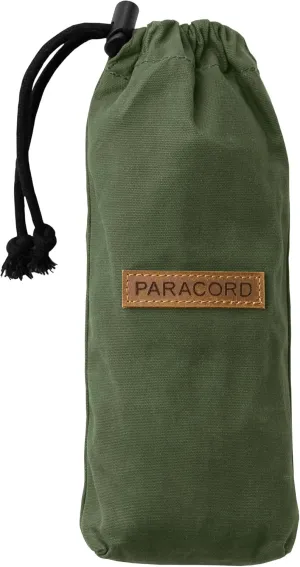 2in1 SurvivorCord & Bushcraft Bag - Canvas Foraging Pouch With MOLLE Strap for Up To 100ft SurvivorCord - Waxed Canvas Hiking Bag for Mushroom Foraging - Olive-Drab