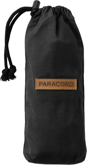 2in1 SurvivorCord & Bushcraft Canvas Bag - MOLLE Strap to Hold Up To 100ft Waxed Canvas Pouch - Mushroom Foraging, Hiking - Black