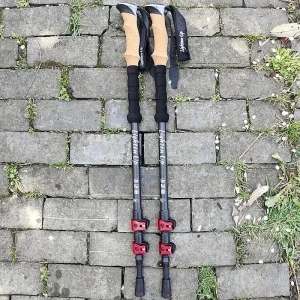 2Pcs Ultralight Foldable Carbon Fiber Trekking Poles: Walking Sticks and Hiking Canes