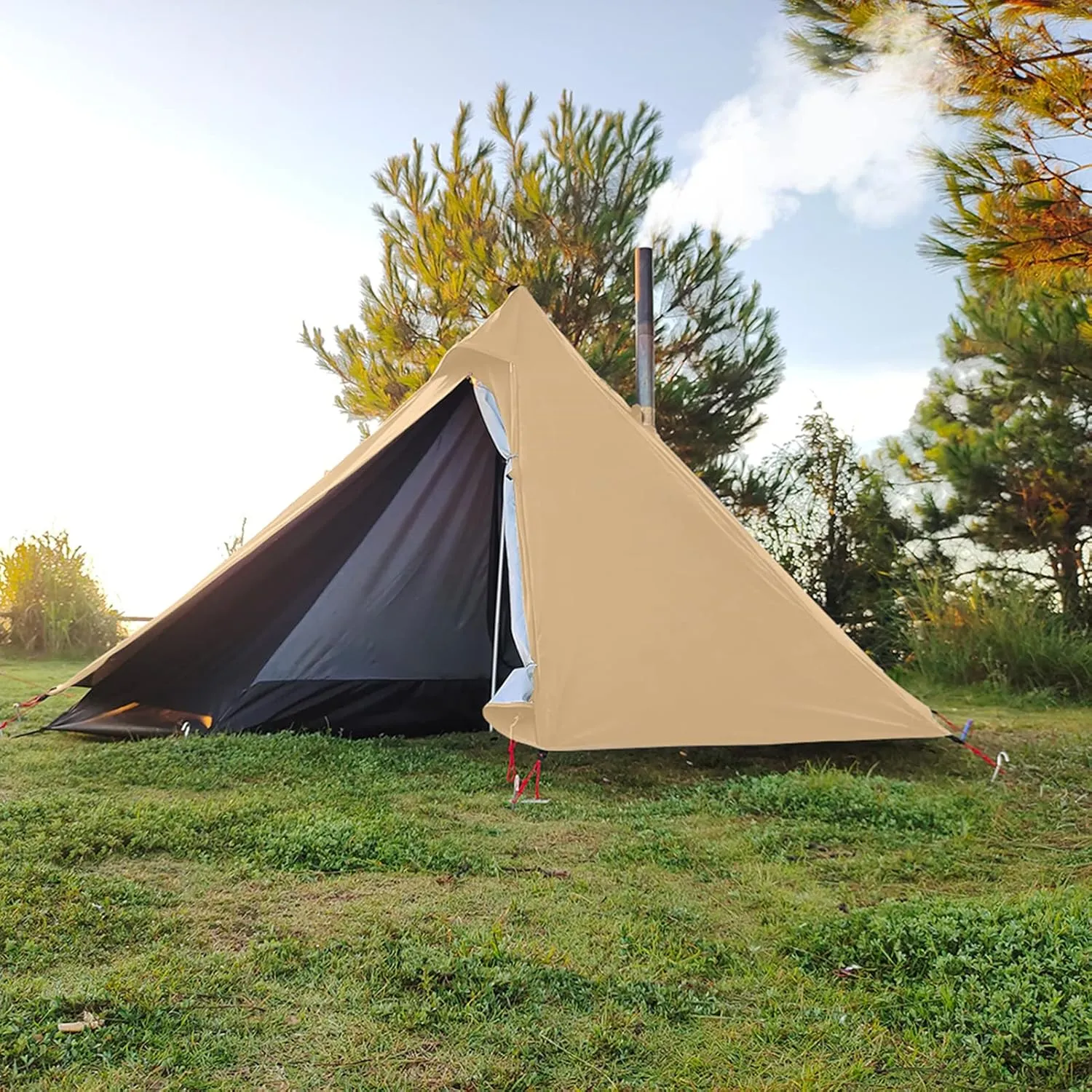 3-4 Person Automatic Pop-up Tent with Porch Waterproof Windproof Anti-UV Camping Tent for Family Portable Cabana Tent for Outdoor Camping Hiking Fishing