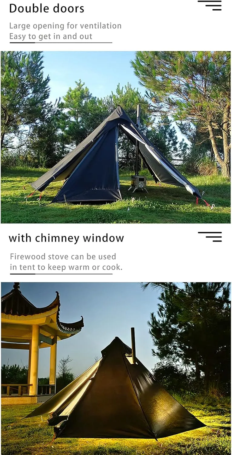 3-4 Person Automatic Pop-up Tent with Porch Waterproof Windproof Anti-UV Camping Tent for Family Portable Cabana Tent for Outdoor Camping Hiking Fishing