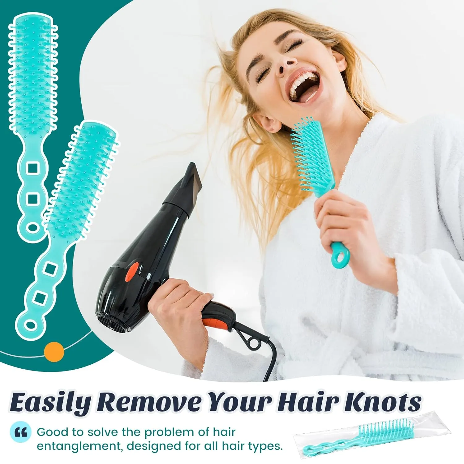36 Pcs Hair Brushes Bulk for Homeless, Disposable Hair Brushes Nylon Bristles Detangling Brush for Chairty Donation Shelter Hotel Supplies