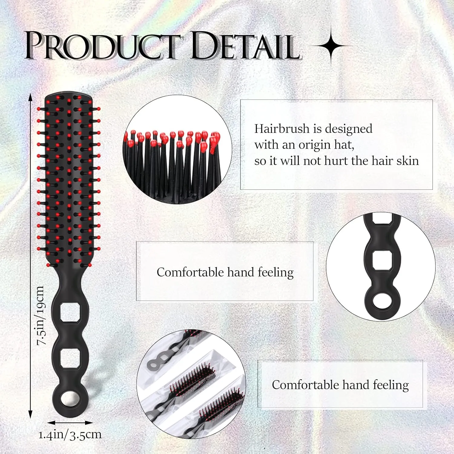 36 Pcs Hair Brushes in Bulk for Homeless, Nylon Bristles Vent Hair Brush for Curly Wavy Hair Blow Drying Styling Detangling Suitable for Shelter, Hotel