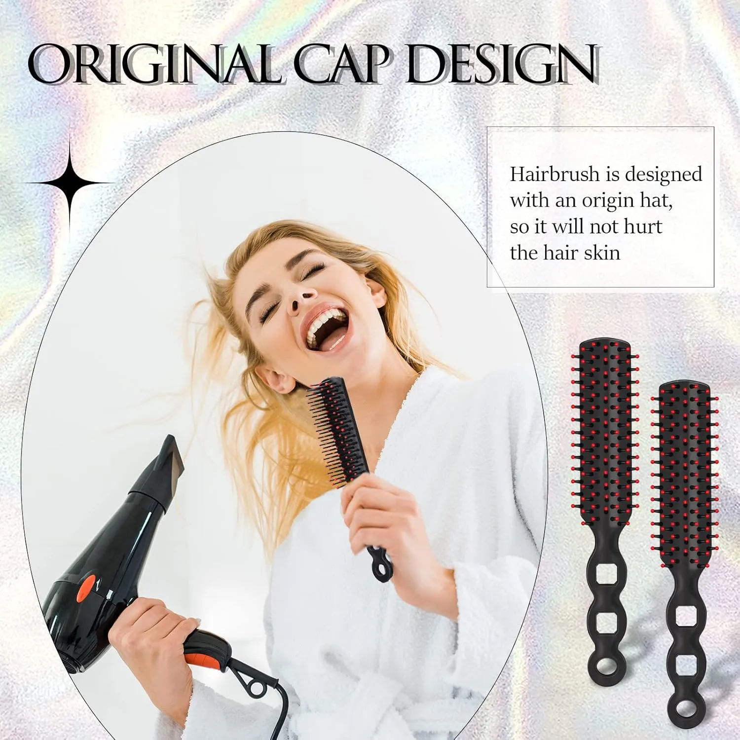 36 Pcs Hair Brushes in Bulk for Homeless, Nylon Bristles Vent Hair Brush for Curly Wavy Hair Blow Drying Styling Detangling Suitable for Shelter, Hotel