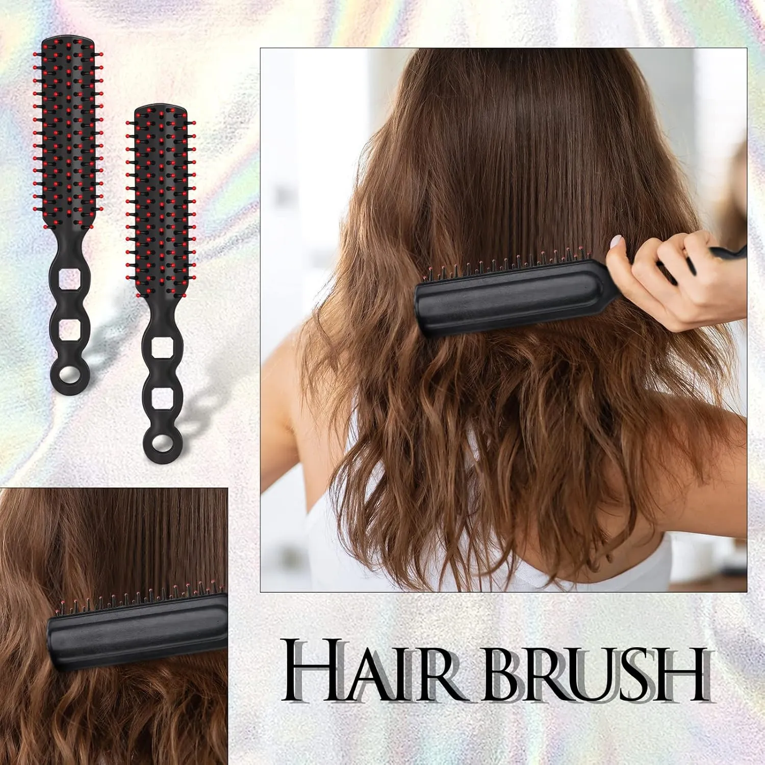 36 Pcs Hair Brushes in Bulk for Homeless, Nylon Bristles Vent Hair Brush for Curly Wavy Hair Blow Drying Styling Detangling Suitable for Shelter, Hotel