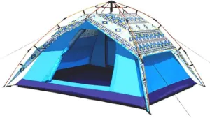 5-8 Person Large Camping Tent Double Layer Waterproof Two Bedrooms Travel Tent for Family Party Travel Fishing 420X220X175Cm
