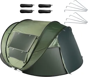 5-8 Person Pop Up Tent Automatic Setup Camping Tent Waterproof Instant Setup Tent with 4 Mosquito Net Windows Carrying Bag for Hiking Climbing Adventure Fishing